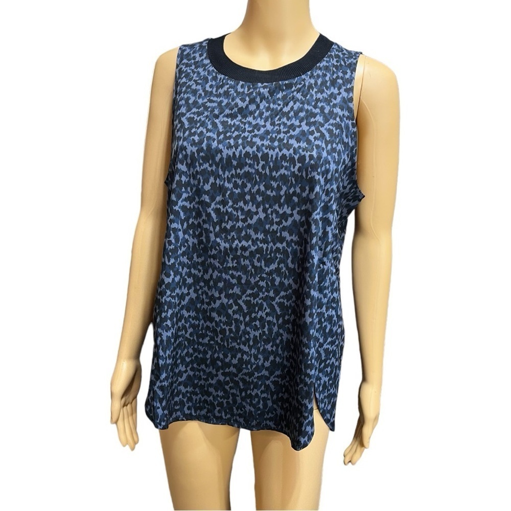 Athleta Leopard Print Tank Crew Neck Sleeveless Size M